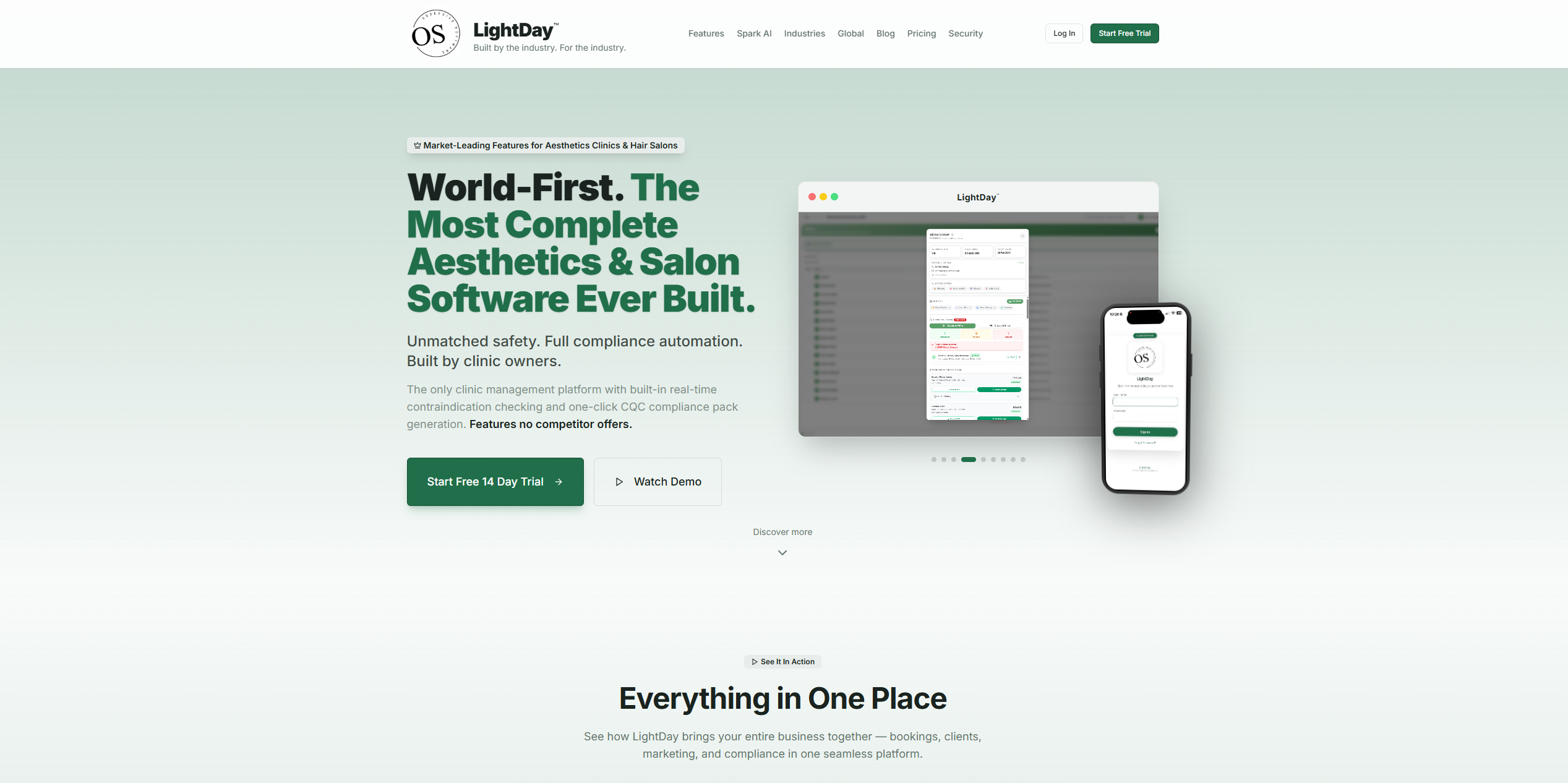 LightDay website homepage