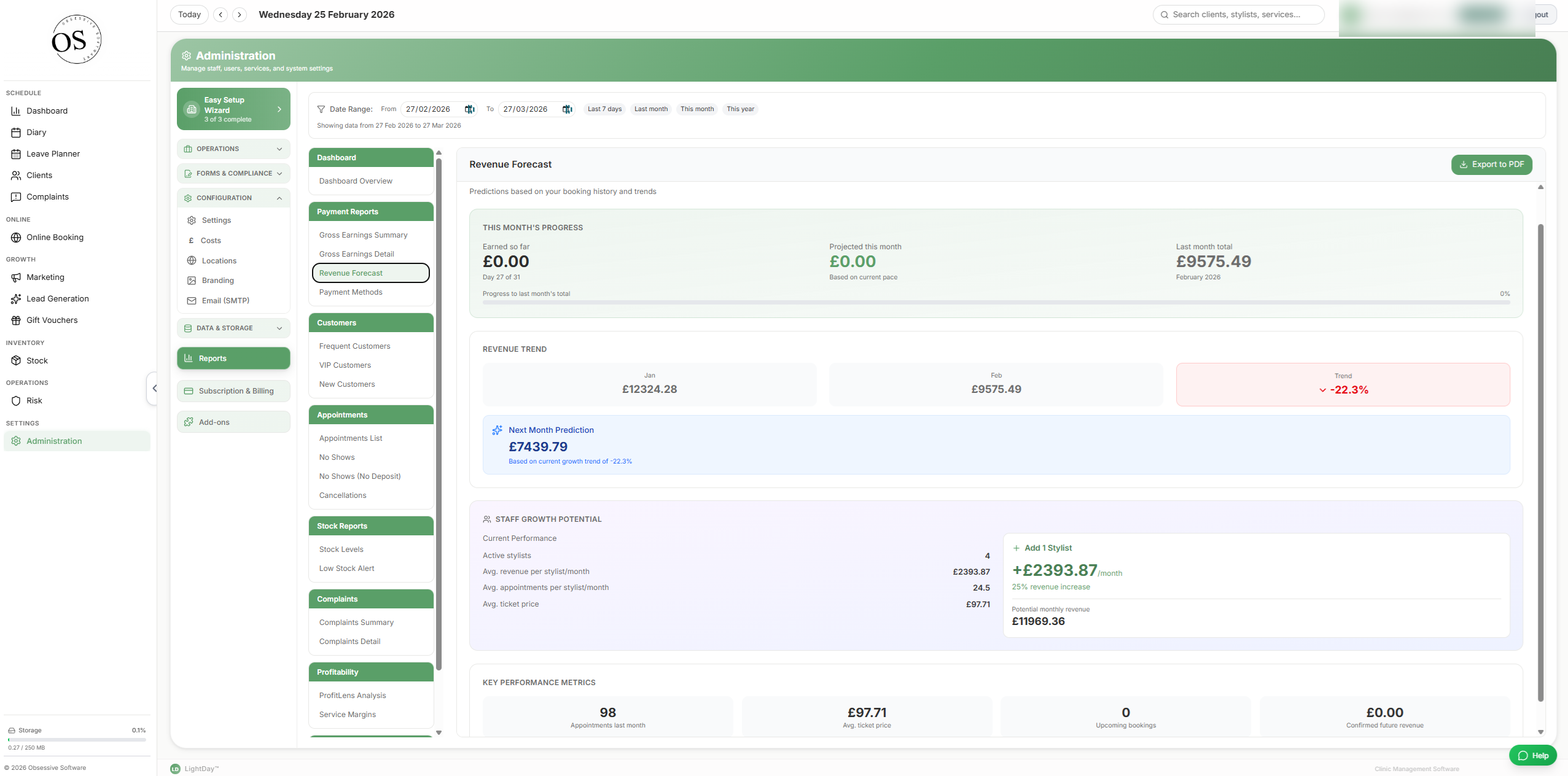 LightDay reports and analytics